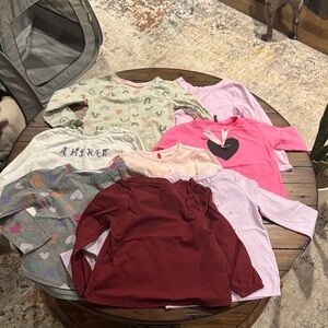 7 size 5T long sleeve shirts for toddler. Mix or Janie & Jack and Cat & Jack.